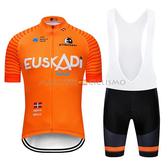 2019 Maillot Euskadi Tirantes Mangas Cortas Naranja